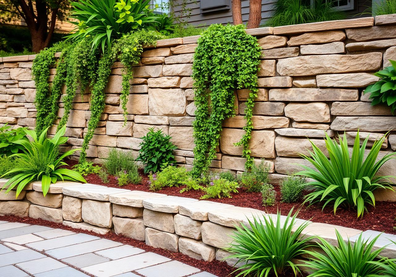 Cascading Stone Wall · Oak Brook