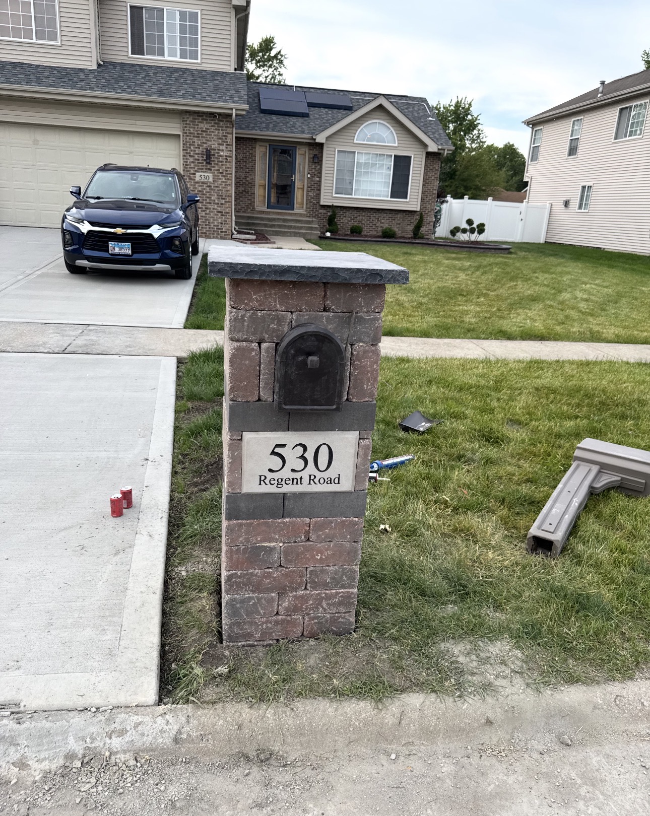 Stone Mailbox Pillar — Finished