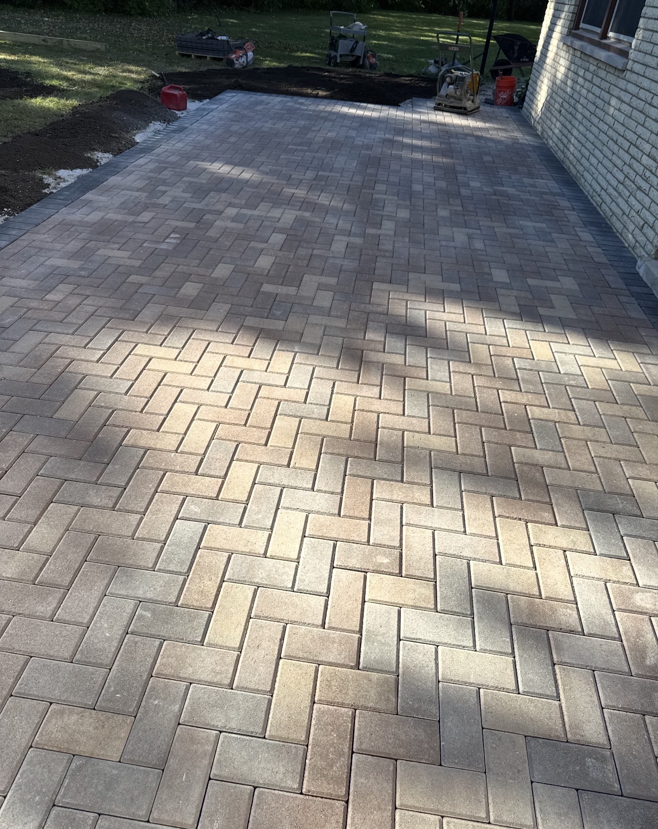 Herringbone Paver Patio