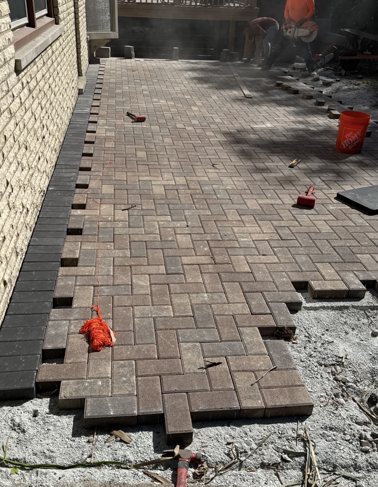 Charcoal-Bordered Patio