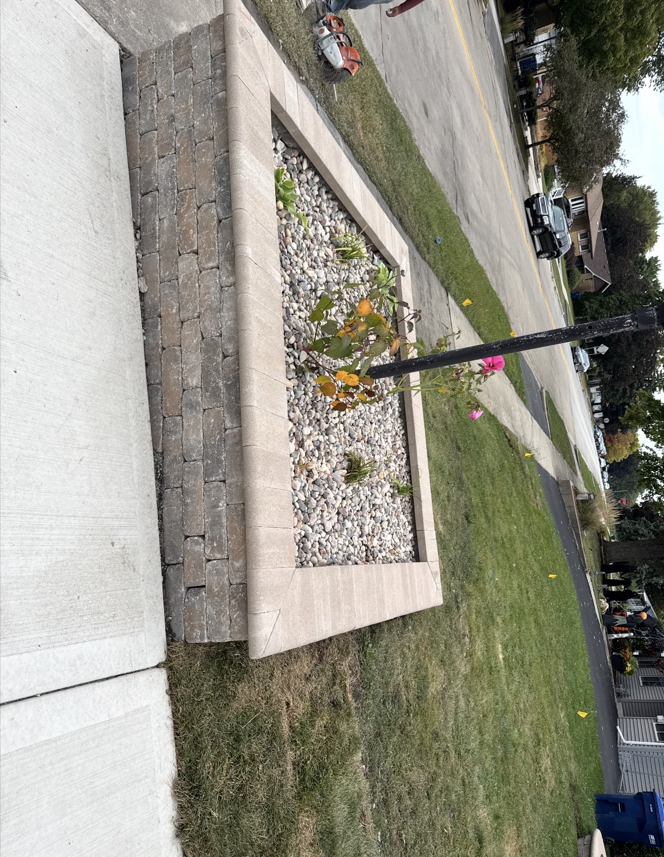 River Rock Planter Bed
